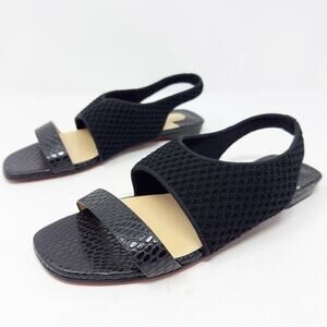 Christian Louboutin Calfskin Mesh Snakeskin Embossed Flats sandals EU 38